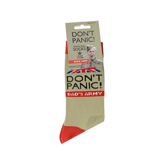 Official Dad's Army Don't Panic Socks Mens Size 8-12 - Picture 2 of 2